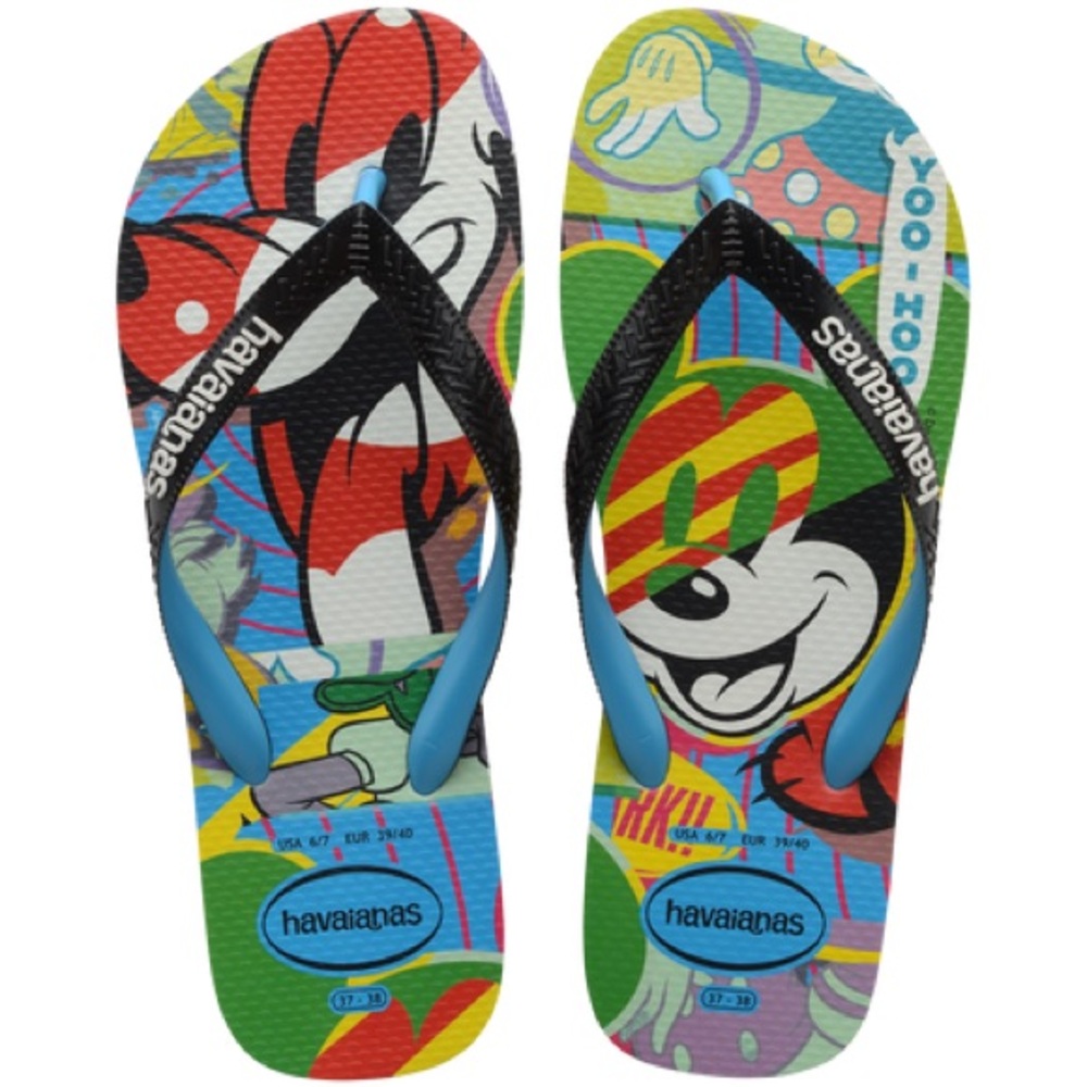 HAVAIANAS Brazil Disney Mickey Mouse Pluto Yoo Hoo Flip Flops NWT Mens 13 47/48